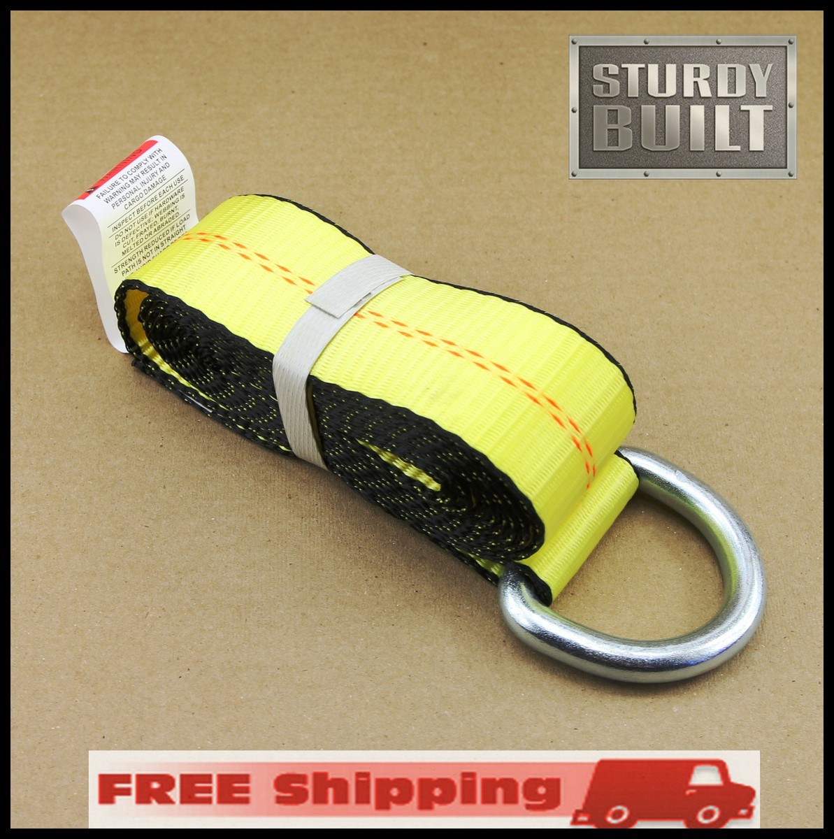 Lasso Wheel Lift Straps 12-Piece With Ratchet & J-Hook For Towing, Tie-Down, Trucks Truck Tie Down Straps 12 Pack - Foto 7