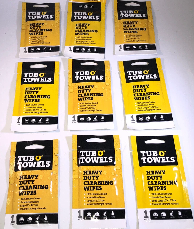 Wipes Wipes Lot of 9 Packs-Turbo’ Towels -Heavy Duty Cleaning Wipes-SHIP24HRS - Image 2 of 4