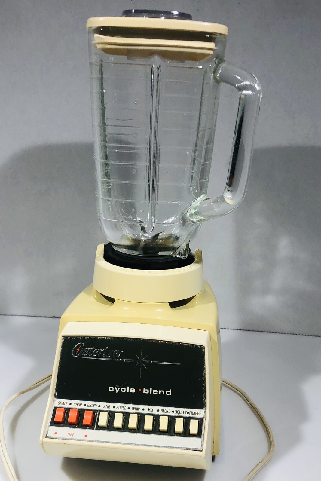 Vintage Oster Osterizer Galaxie Cycle Blend 10 Speed Blender Working Tested