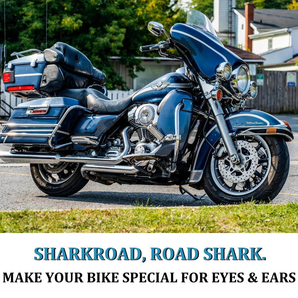 Escape doble SHARKROAD Independent True para Harley Touring 2017-Up negro Foto 4 de 4