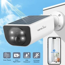 Wansview 2K 3MP Wireless Solar Security Camera Outdoor AI Detection 2-Way Audio
