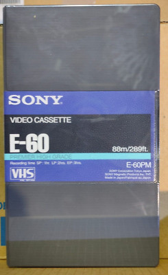 1x SONY VHS Broadcast E-60 / E-60PM Professional Videotape NEU