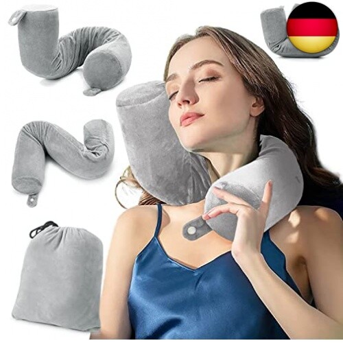Eproicks Reise Nackenkissen Reisekissen Flugzeug Pillow Travel - Memory Foam,-image
