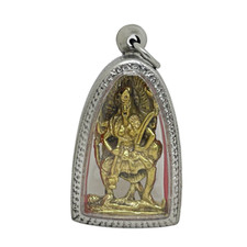 Maha Kali Goddess Destroy Evil Forces Hindu Murti Amulet Pendant Stainless Frame