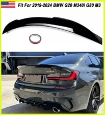 For BMW G20 M340i G80 M3 2019-2024 AC Style Gloss Black Rear Trunk Spoiler Wing