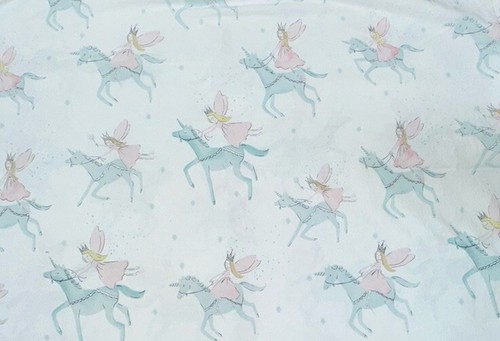 Pottery Barn Kids Standard Pillowcase & Full Flat Sheet Princess Ellie Unicorn - Picture 5 of 13