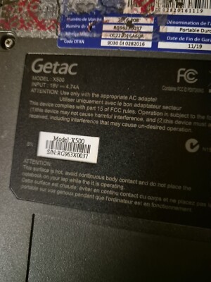 GETAC X500 Notebook | Intel Core i7 16gb  unvollständig / Bastler