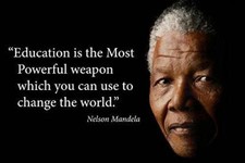 Education is the Most Powerful Nelson Mandela Poster Print