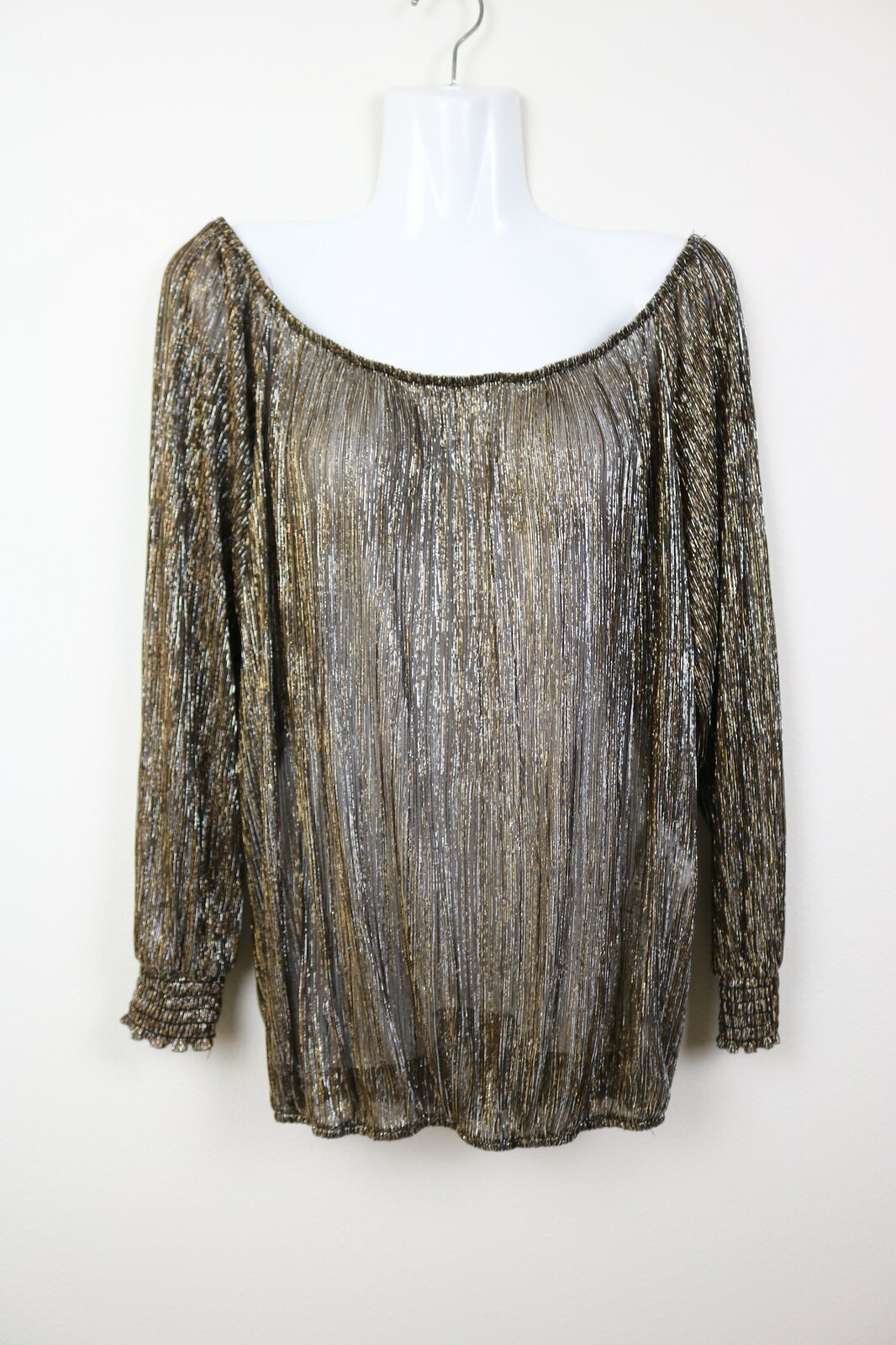 sheer shimmer top