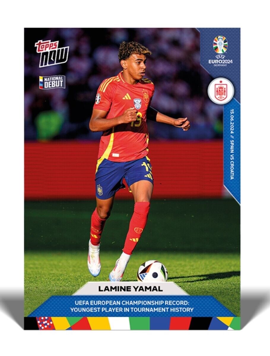 2024 Topps Now Uefa Euro - Lamine Yamal #005 for sale | eBay
