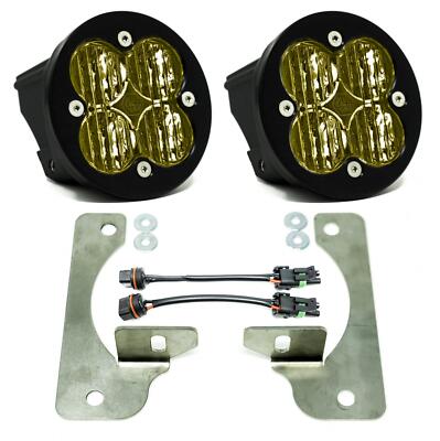Baja Designs Squadron-R SAE Amber Fog Pocket Kit compatible with Jeep Gladiator