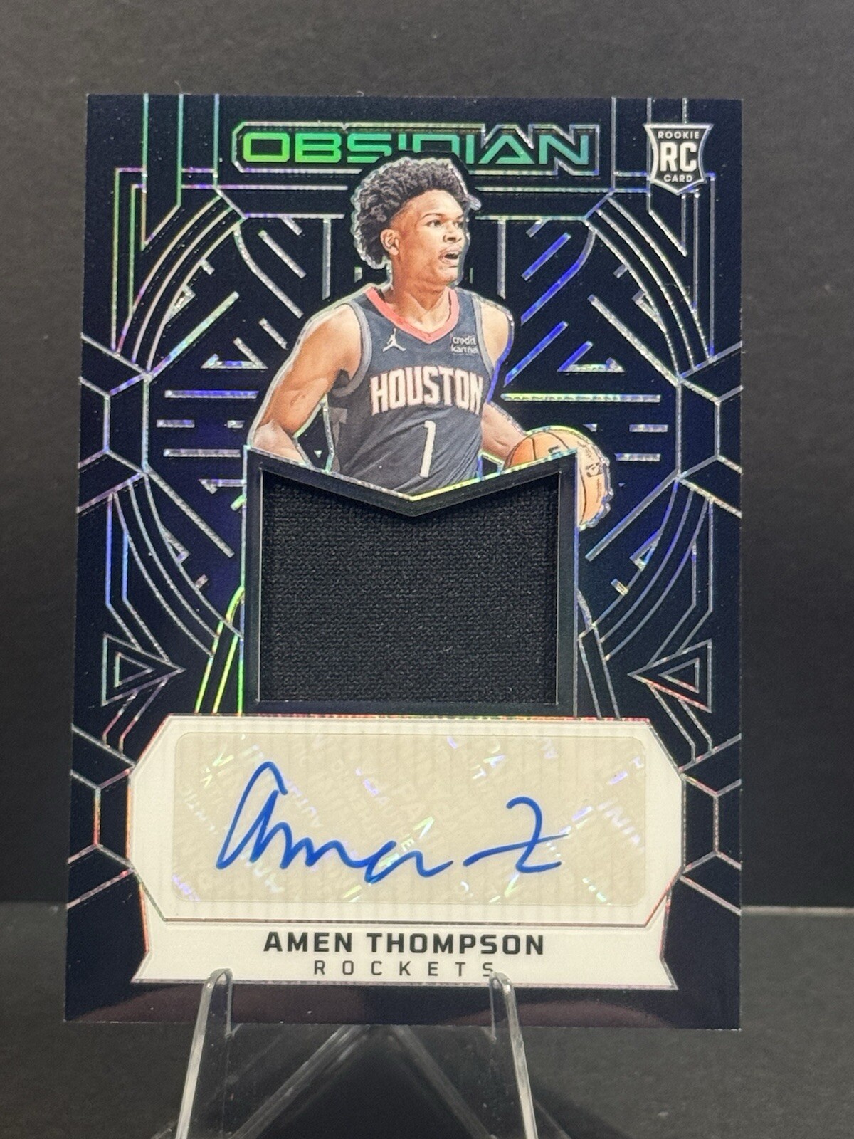 Amen Thompson 2023 Obsidian #240 Rookie Jersey Autographs /99 