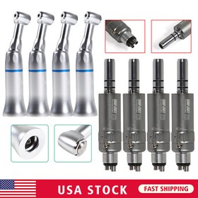 USA NSK Style Dental Slow Low Speed Handpiece Contra Angle Push /4Hole Air Motor