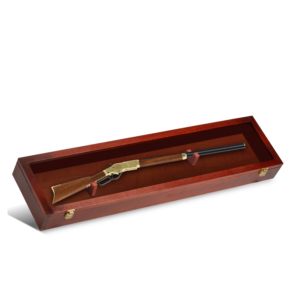 Single Rifle Gun Cabinet Display Case Wall Rack Replica Airsoft Civil ...