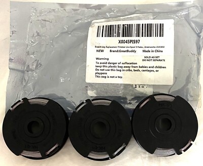 GreatBuddy 3-Pack Weed Wacker String Compatible with Greenworks 2101602