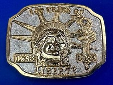 Statue Of Liberty Belt Buckle 100 Year Anniversary 1884-1984 Nyc Collectible