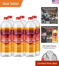 Bio Ethanol Fireplace Fuel 6 x 1 Liter - Bioethanol Fuel Tabletop Fire Pit, B...