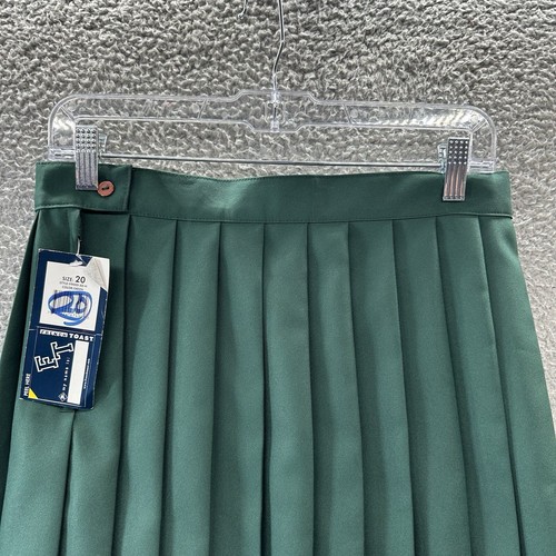 French Toast Skirt Girls Size 20 Green Pleated Adjustable Waist Uniform Skirt - Picture 6 of 14