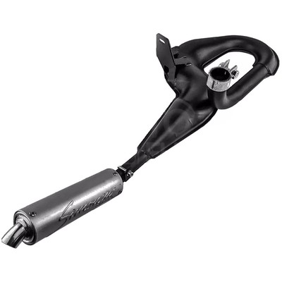 MARMITTA SIMONINI PER VESPA PX 80 125 150 166 177 SPRINT NERO CON