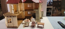 Sylvanian Families Calico Critters Red Roof Town House Lights Furniture Dolls