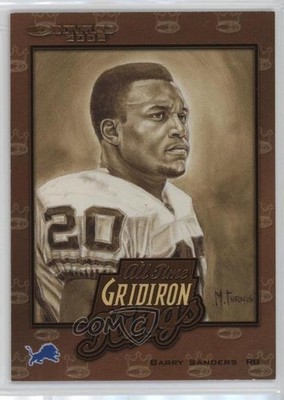 2002 Donruss All Time Gridiron Kings 926/2000 Barry Sanders #AT-7 HOF 0zv5