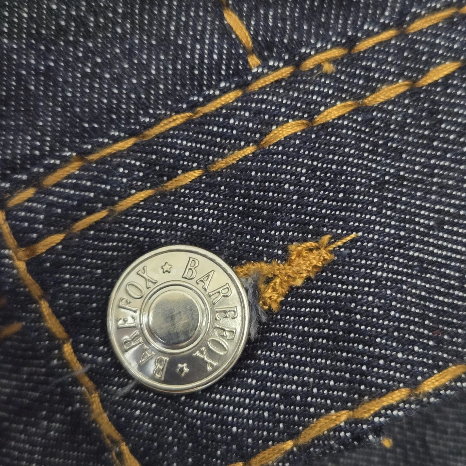 Chaleco Camionero Bare Fox Para Hombre 3XL Azul Lavado Oscuro Envejecido Punk Rock Retro Motociclista Foto 4 de 4