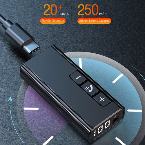 Handsfree Bluetooth Adapter Car BT Receiver 3.5mm Aux Digital Display3894 - Afbeelding 5 van 8