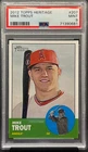 2012 Topps Heritage Baseball #207 Mike Trout Los Angeles Angels PSA 9 MINT