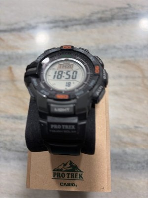 Casio Men's Watch PRG-270 Pro Trek Triple Sensor Black Resin Solar Digital. 