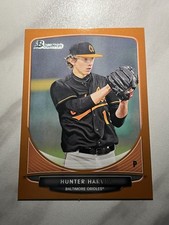 2013 Bowman Orange /250 Hunter Harvey Color Match Baltimore Orioles Nationals