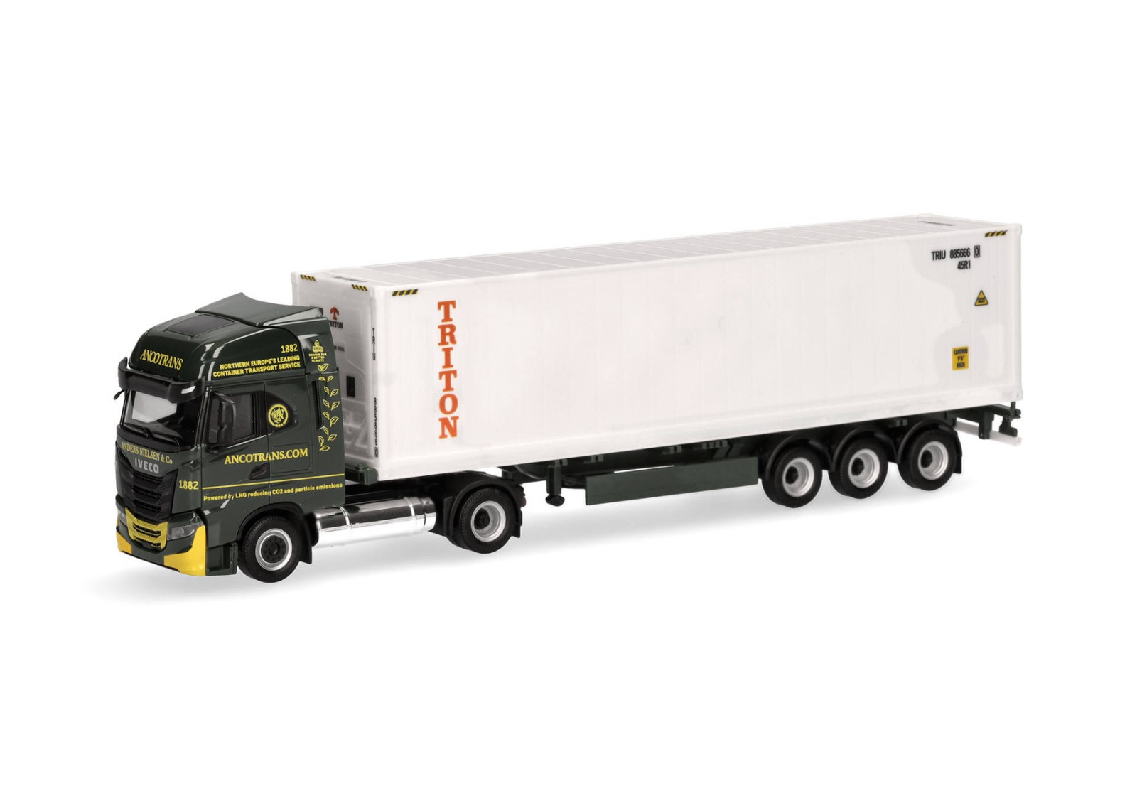 Camion Iveco S-Way LNG Herpa pour décor de diorama logistique et terminal portuaire