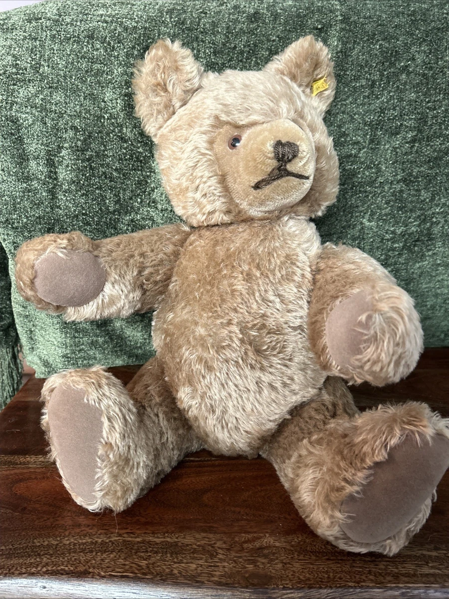 STEIFF LAPIN AVEC Bouton, Drapeau Écusson ! H: 14,5cm EUR 30,25