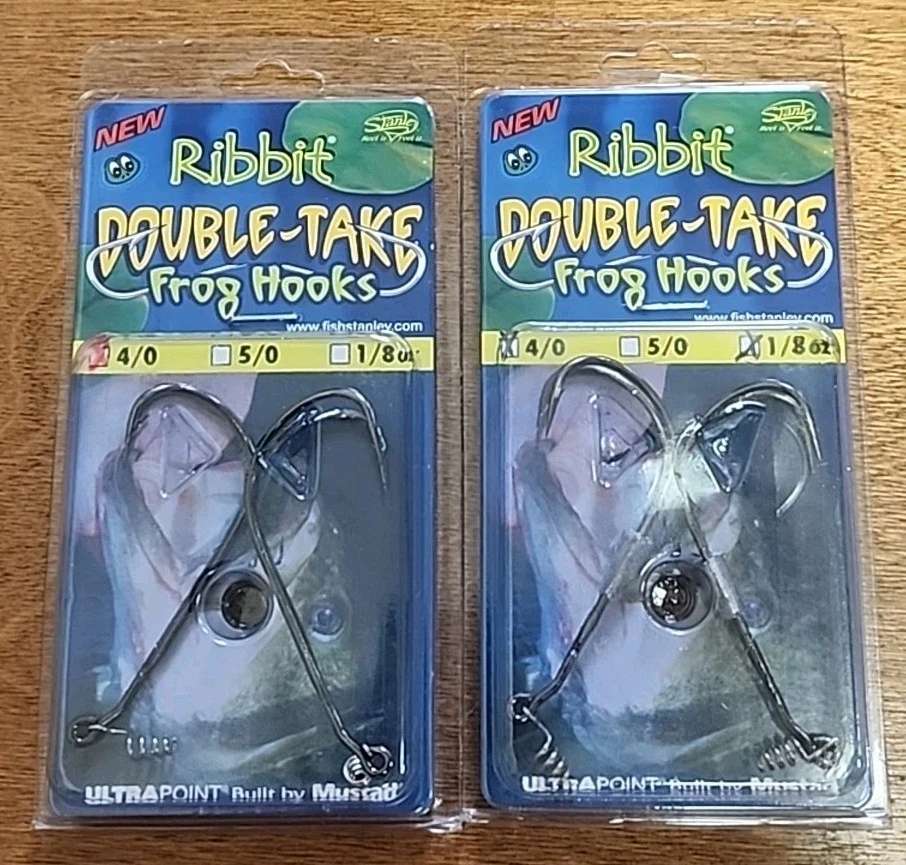 Lote de 2. Ganchos de rana Ribbit de doble toma. Pack de 2 Foto 2 de 4