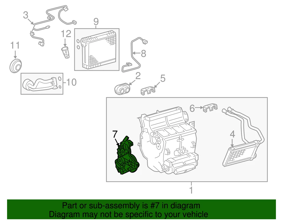 Genuine Crewmax Heating A/C Damper Servo 2007-2021 Toyota Tundra 87106-0C070 - Image 2 of 2