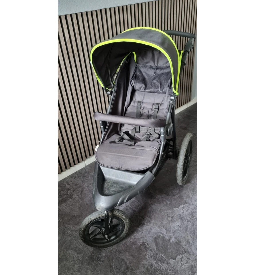 hauck Jogger Dreirad Kinderwagen Einsitzer klappbar schwarz gelb Einkaufskorb - Bild 1 von 3