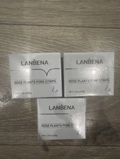 3 SEALED BOXES Lanbena Nose Plants Pore Black Head Strips 1.05 oz Exp 9/2026