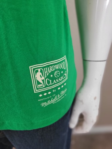 Boston Celtics Mitchell & Ness NBA Green Retro T-Shirt Size M Hardwood Classics - Afbeelding 5 van 7