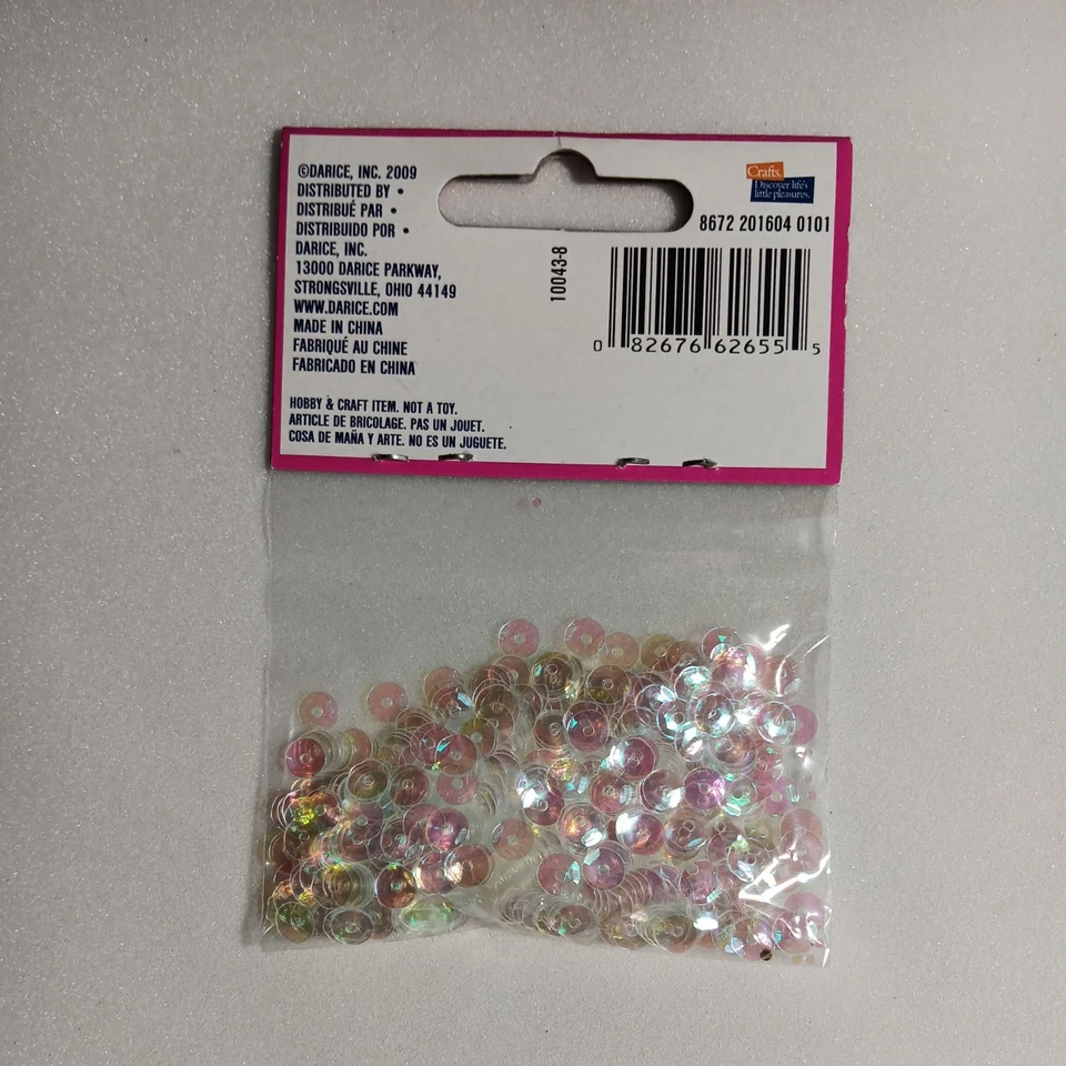 Lentejuelas ahuecadas Darice cristal iridiscente 5 mm² Foto 2 de 2
