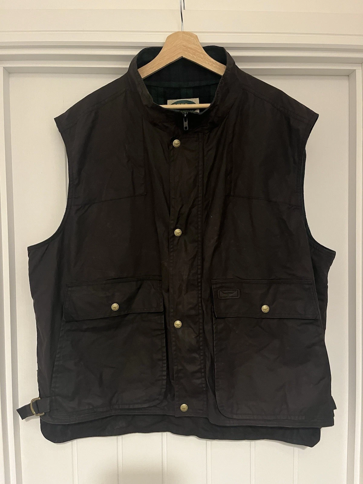 R.M. Williams Wax Hunting Gilet Vest Made In Australia Vintage Size XXL Oilskin
