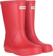 HUNTER KIDS FIRST WELLIES Infant Childrens Wellington Boots Red UK 12 EU 31