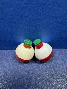 2 VTG Red&white Tip Action Bobber U S A