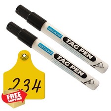 VET.PLUS 2pk Ear Tag Marking Pen Waterproof Ink Cattle ID