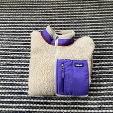 Patagonia Girls Beige Purple Classic Retro X ...