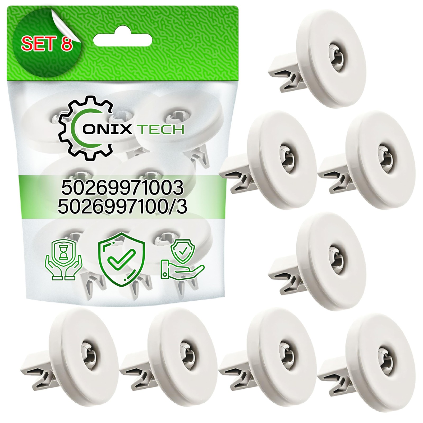 Roulette lave-vaisselle de 40 mm pour un glissement fluide du panier inférieur chargé