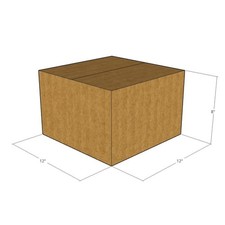 100 12x12x8 Kraft Brown Corrugated Shipping Boxes 32 ECT Single-Wall New