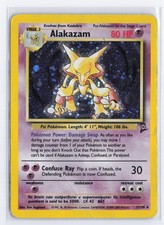Alakazam 001/130 Base Set 2 Holo Rare DMG