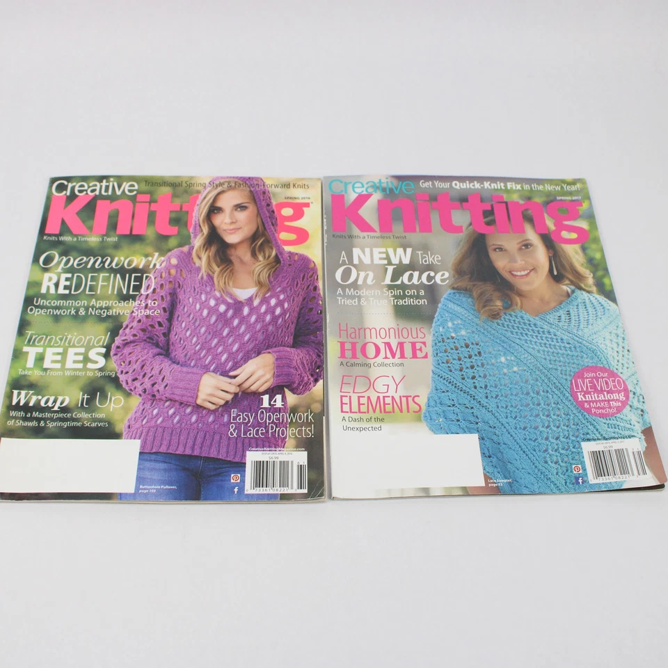 Lot of 4 Creative Knitting Magazines Summer 2015 Spring 2016 2017 Craft - Image 4 of 4