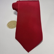 KRIZIA UOMO Solid Red Silk Luxury Tie Made In Italy New Cond. 55x3.75  