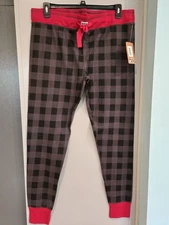 Lazy One Grey Plaid Pajama Bottoms, NWT, Size XL