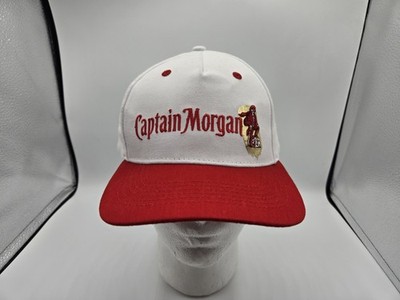 Captain Morgan Rum Snapback Hat One Size Adjustable Color Red/White Pre-owned 